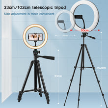 Load image into Gallery viewer, 26cm Photo Ringlight Led Selfie Ring Light Phone Remote Control Lamp Photography Lighting With Tripod Stand Holder Youtube Video
