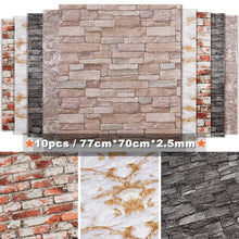 Load image into Gallery viewer, 10pcs 3D Brick Wall Sticker DIY Wallpaper for Living Room Bedroom TV Wall Waterproof Self-Adhesive Foam Plastic Wall Stickers
