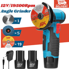 Load image into Gallery viewer, 12V Brushless Angle Grinder 19500RPM Electric Polishing Grinding Machine Cordless Cutting Lithium Battery Power Tool
