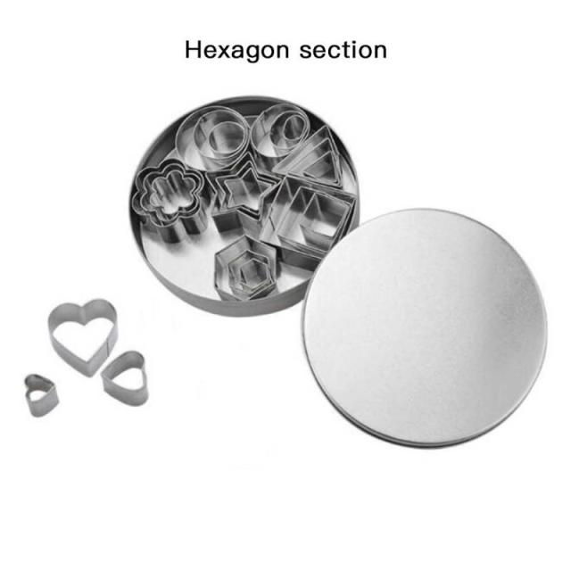 24pcs/set Stainless Steel Cookie Biscuit DIY Mold Star Heart Round Flower Shape Cutter/ - beebee2