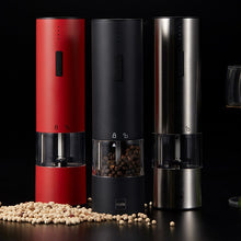 Load image into Gallery viewer, Electric LED Light Automatic Mill Pepper and Salt Grinder, Spice Grain Mills Porcelain Grinder - beebee2
