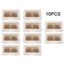 Load image into Gallery viewer, 10Pcs Clear Windowed Cupcake Boxes with Removable Tray - beebee2
