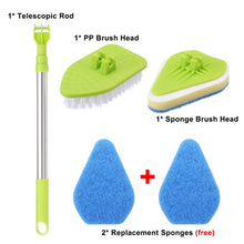 Load image into Gallery viewer, Cleaning Scrub Brush Telescopic Bathtub Cleaner For Clean Bathroom Kitchen Brush Cleaning Tools Set
